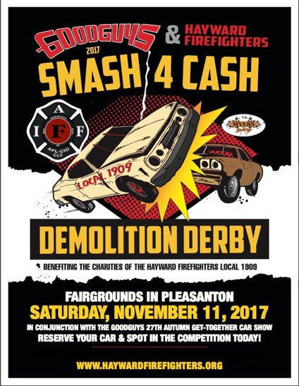 Hayward Firefighters Smash 4 Cash Demolition Derby