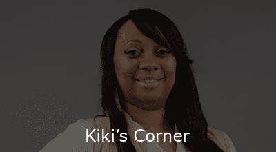 Kiki with words “Kiki's Corner”