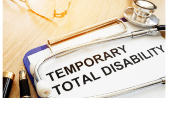 Temporary Total Disability Form on Clipboard
