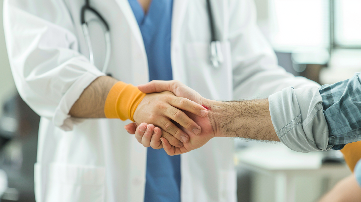 Doctor shaking hands