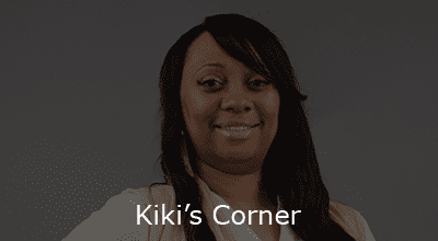 Kiki with words "Kiki's Corner"
