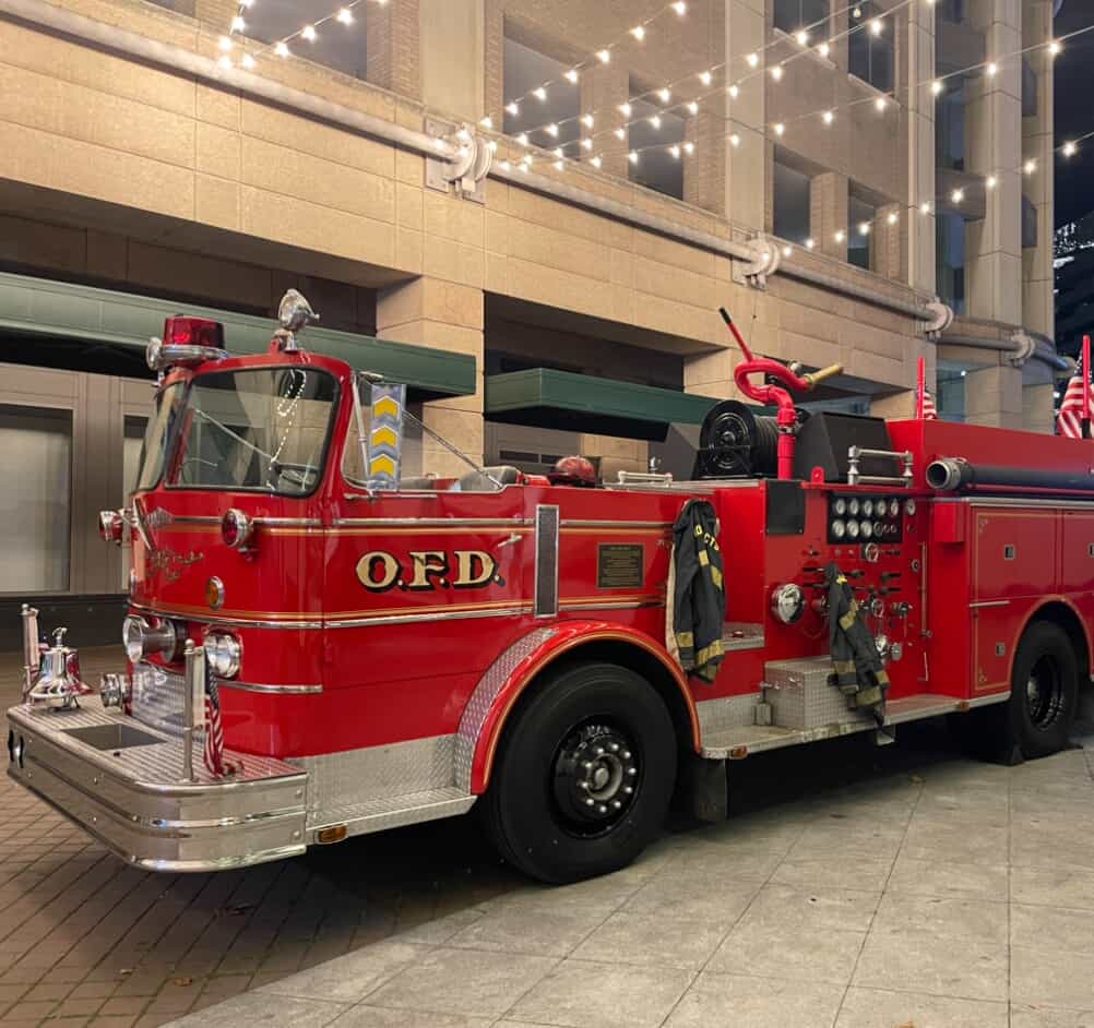 Oakland Firefighter Engine Parked