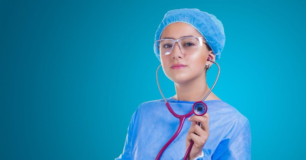 A female doctor with stethoscope