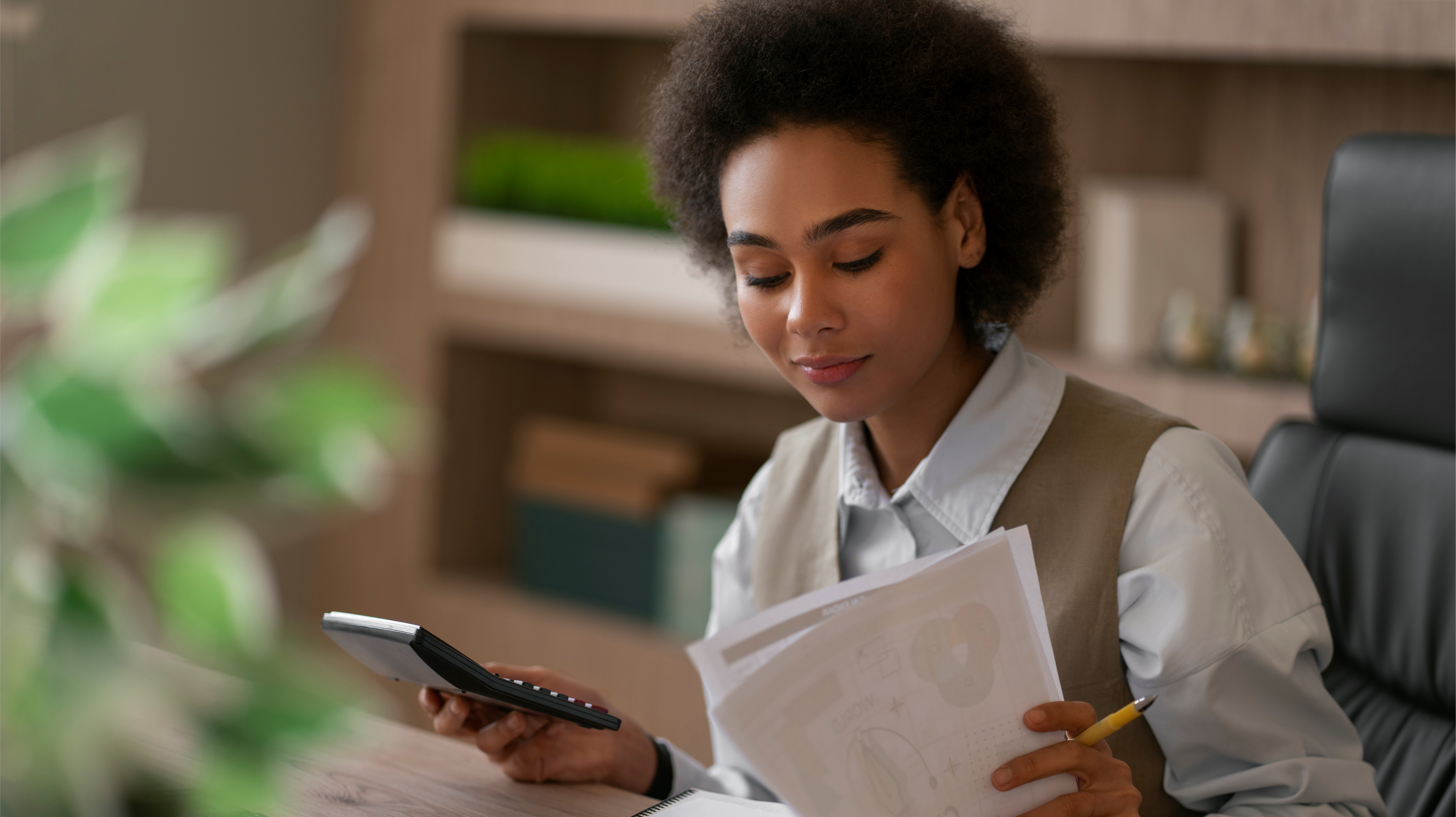 woman-checking-bills-to-get-reimbursement-for-work-comp-claim